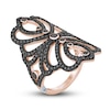 Thumbnail Image 2 of Pnina Tornai Black Diamond Ring 1-1/3 ct tw Round 10K Rose Gold