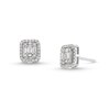 Thumbnail Image 1 of Kallati Diamond Stud Earrings 1/2 ct tw Round/Baguette 14K White Gold