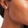 Thumbnail Image 2 of Kallati Diamond Stud Earrings 1/2 ct tw Round/Baguette 14K White Gold
