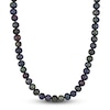 Thumbnail Image 1 of Men's Black Freshwater Cultured Pearl Necklace Sterling Silver 20"