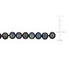 Thumbnail Image 3 of Men's Black Freshwater Cultured Pearl Necklace Sterling Silver 20"
