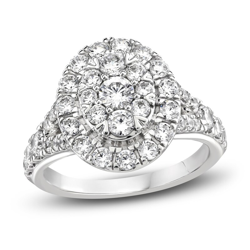 Diamond Engagement Ring 1 1/5 ct tw Round 14K White Gold