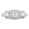 Thumbnail Image 3 of Diamond Engagement Ring 1-1/4 ct tw Princess/Round 14K White Gold