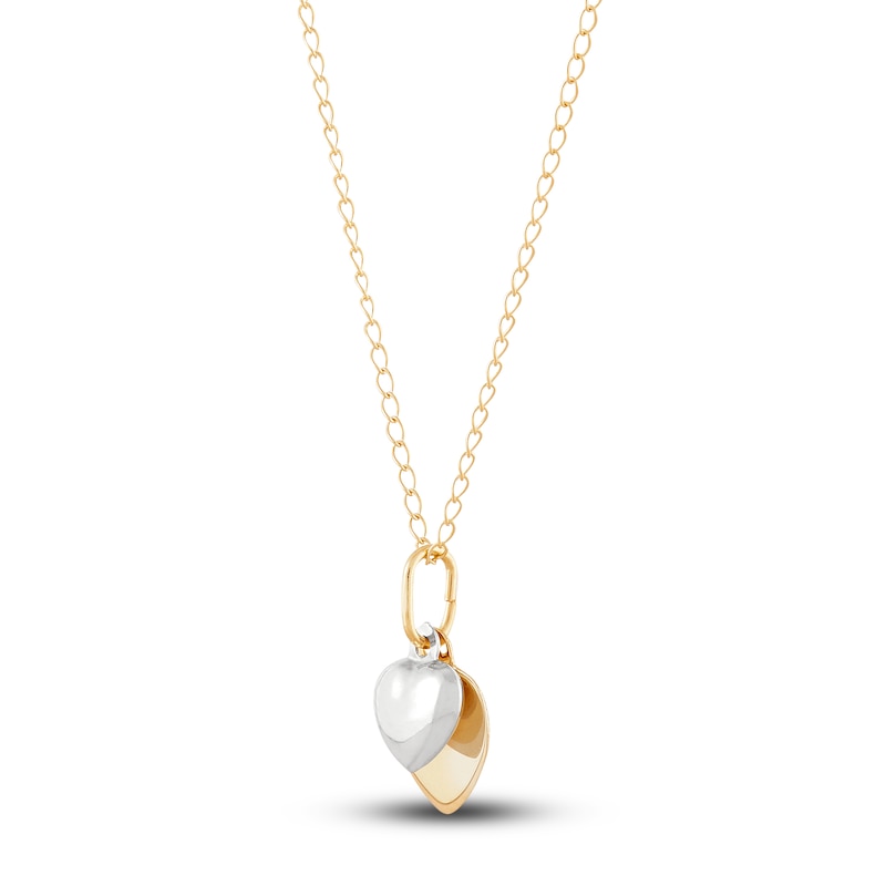 Main Image 2 of Children's Heart Necklace 14K Two-Tone Gold