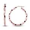 Thumbnail Image 1 of Diamond-Cut Twisted Hoop Earrings 14K Rose Gold 25.0mm