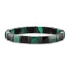 Thumbnail Image 1 of 1933 by Esquire Men's Natural Malachite Ceramic Bracelet Black Ruthenium-Plated Sterling Silver 8.5"