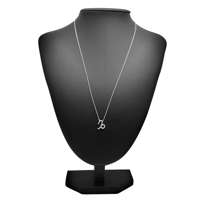 Main Image 3 of Diamond Capricorn Necklace 1/10 ct tw Round 14K White Gold 16.75"
