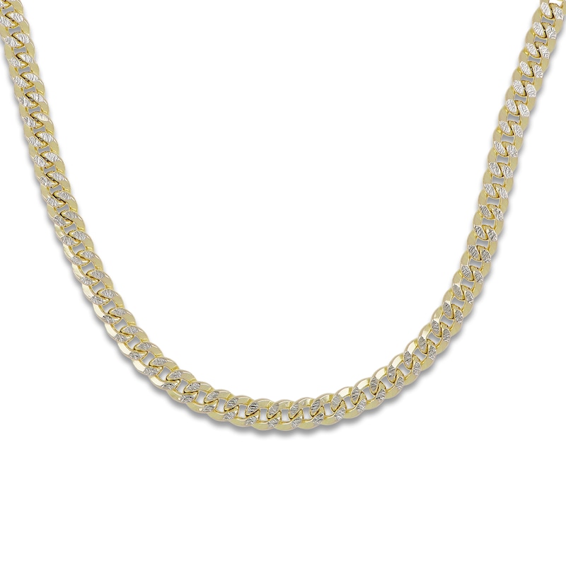 Main Image 1 of Semi-Solid Curb Chain Necklace 14K Yellow Gold 22" 11.2mm