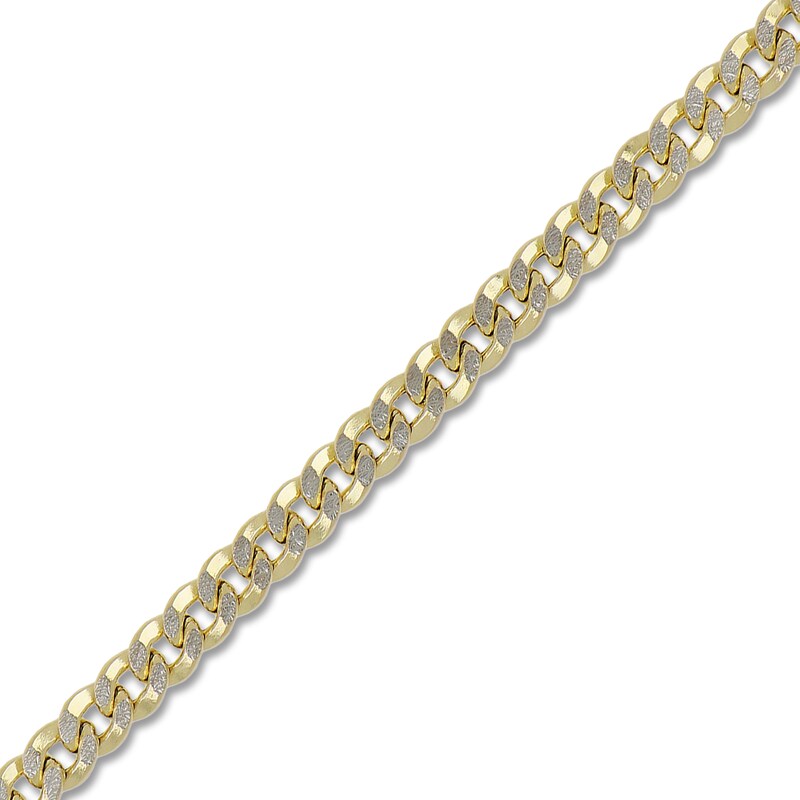 Main Image 2 of Semi-Solid Curb Chain Necklace 14K Yellow Gold 22" 11.2mm