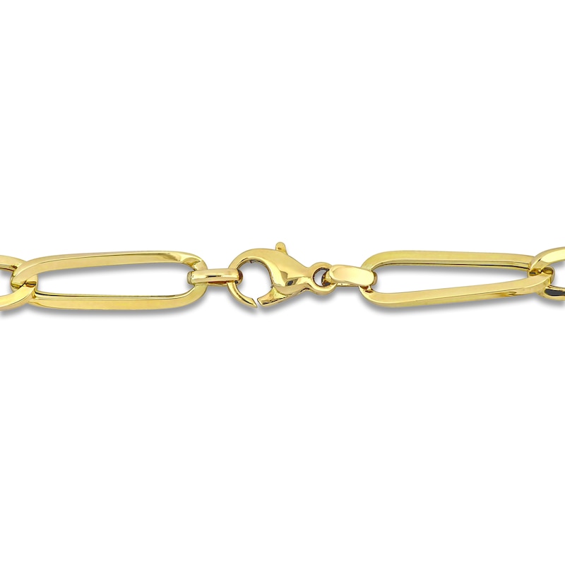 Main Image 2 of High-Polish Oval Link Necklace 14K Yellow Gold 24" 7mm