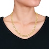 Thumbnail Image 4 of High-Polish Oval Link Necklace 14K Yellow Gold 24" 7mm