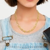 Thumbnail Image 5 of High-Polish Oval Link Necklace 14K Yellow Gold 24" 7mm