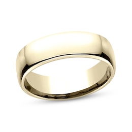 High-Polish Wedding Band 14K Yellow Gold 6.5mm