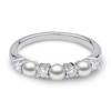 Thumbnail Image 1 of Yoko London Akoya Cultured Pearl Ring 1/5 ct tw Diamonds 18K White Gold
