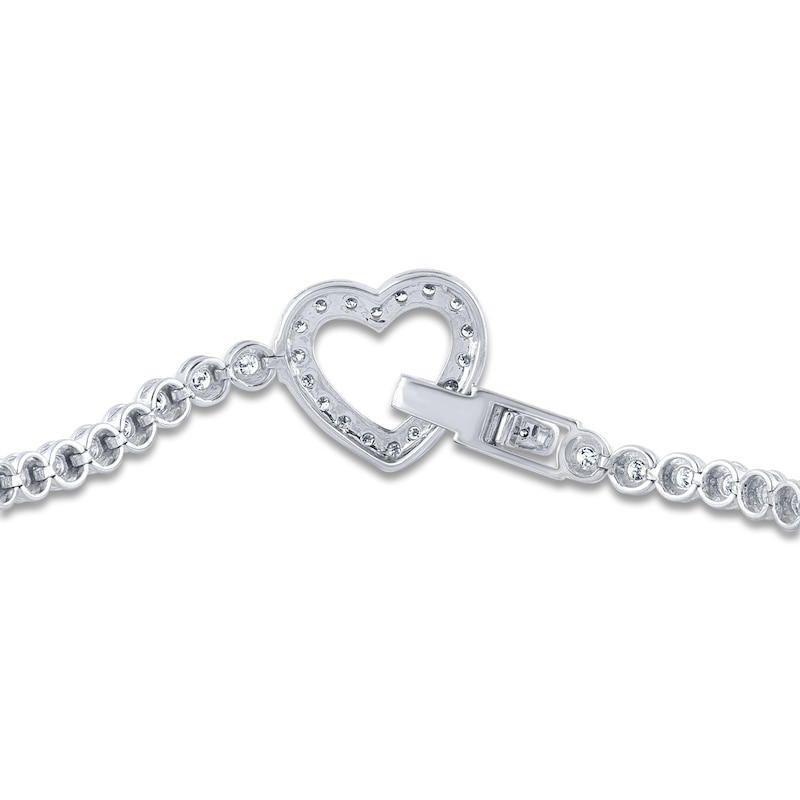 Main Image 3 of Diamond Tennis Bracelet 1-1/4 ct tw Round 14K White Gold 7"