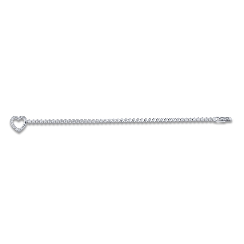 Main Image 4 of Diamond Tennis Bracelet 1-1/4 ct tw Round 14K White Gold 7"