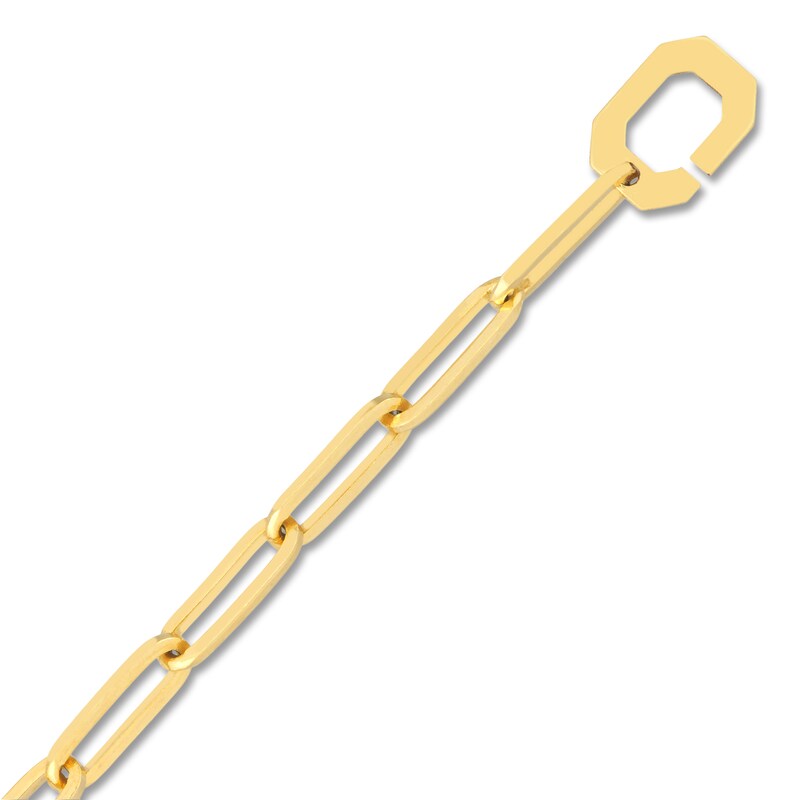 Main Image 2 of Paperclip Chain Bracelet 14K Yellow Gold 7.25" 3.8mm
