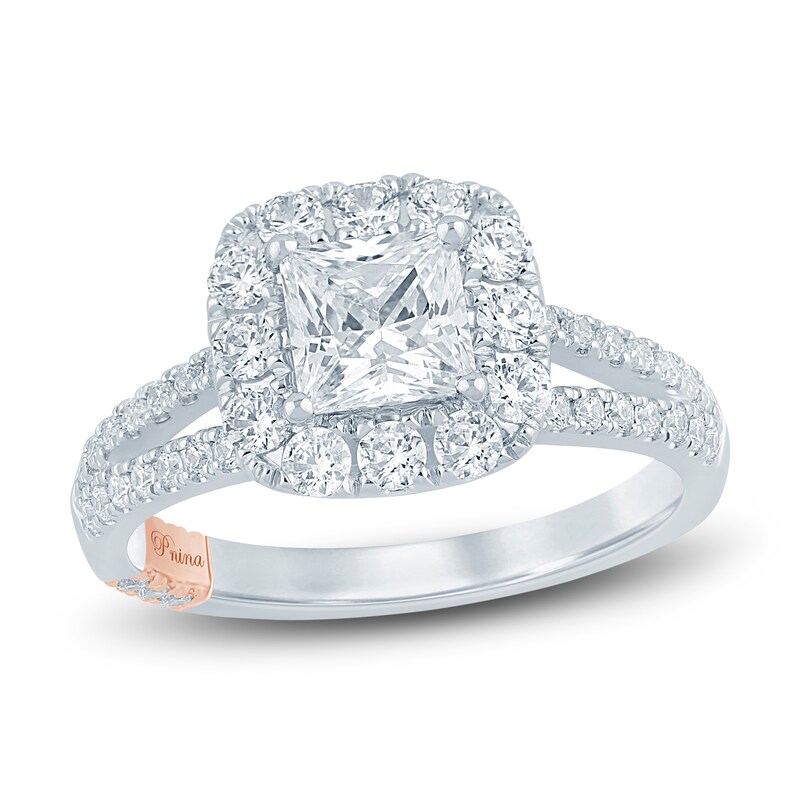 Main Image 1 of Pnina Tornai Diamond Engagement Ring 1-3/4 ct tw Princess/Round 14K White Gold