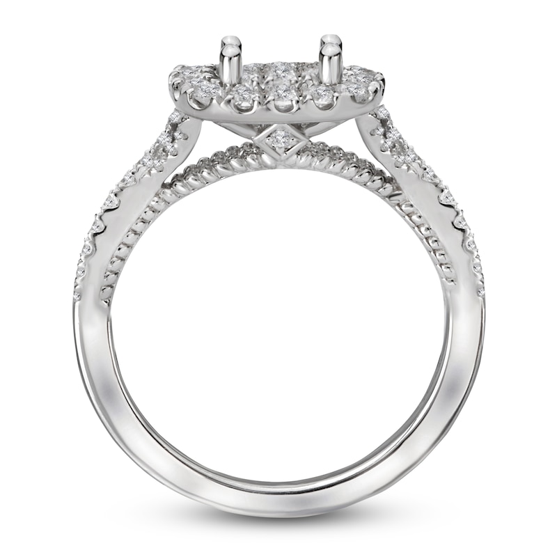 Main Image 2 of Diamond Engagement Ring Setting 1/2 ct tw Round Platinum