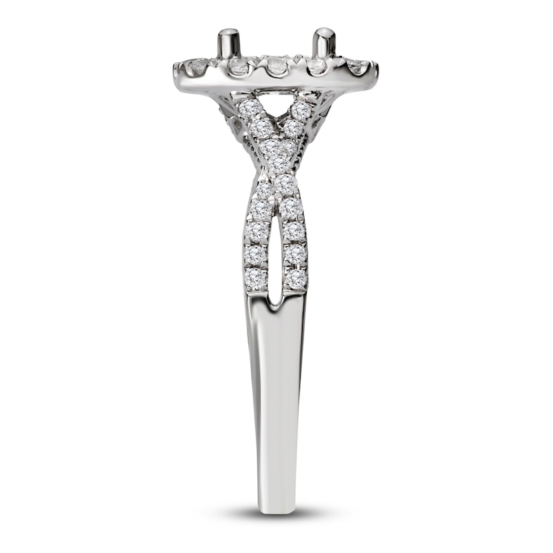Main Image 3 of Diamond Engagement Ring Setting 1/2 ct tw Round Platinum