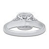 Thumbnail Image 3 of Princess & Round-Cut Diamond Halo Ring 1-1/5 ct tw 14K White Gold