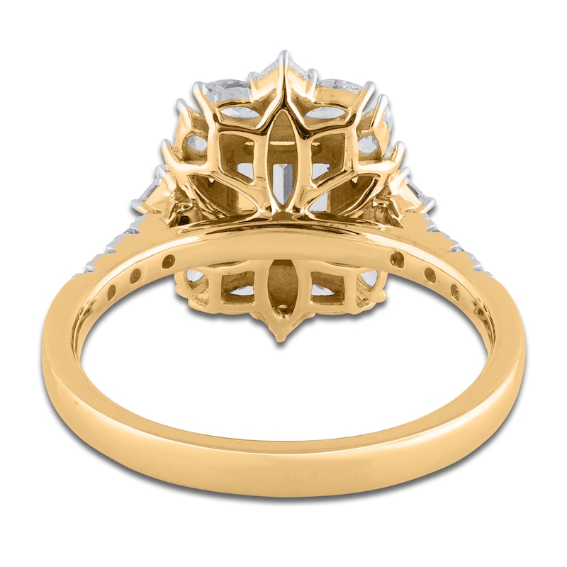 Main Image 3 of Baguette, Princess, Round & Marquise-Cut Diamond Ring 1 ct tw 14K Yellow Gold