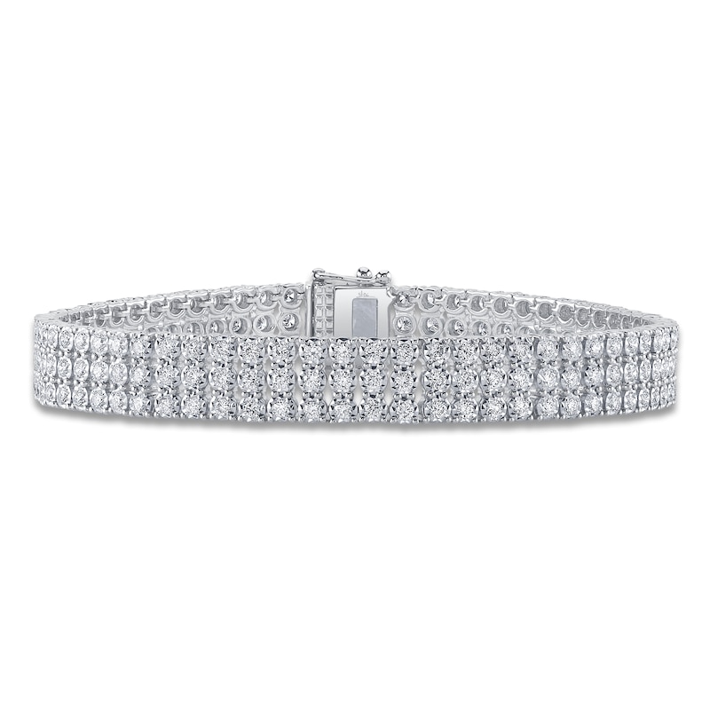 Shy Creation Diamond Tennis Bracelet 3-1/2 ct tw 14K White Gold SC55025353