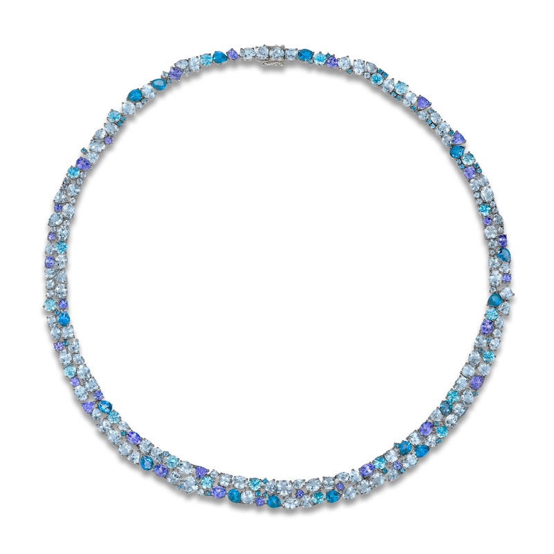 Main Image 1 of Le Vian Mare Azzurro Natural Multi-Gemstone Necklace 14K Vanilla Gold