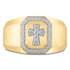 Thumbnail Image 3 of Men's Diamond Cross Ring 1/3 ct tw 14K Yellow Gold