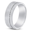 Thumbnail Image 2 of Diamond Angled Channel Wedding Band 1/5 ct tw 14K White Gold 6mm