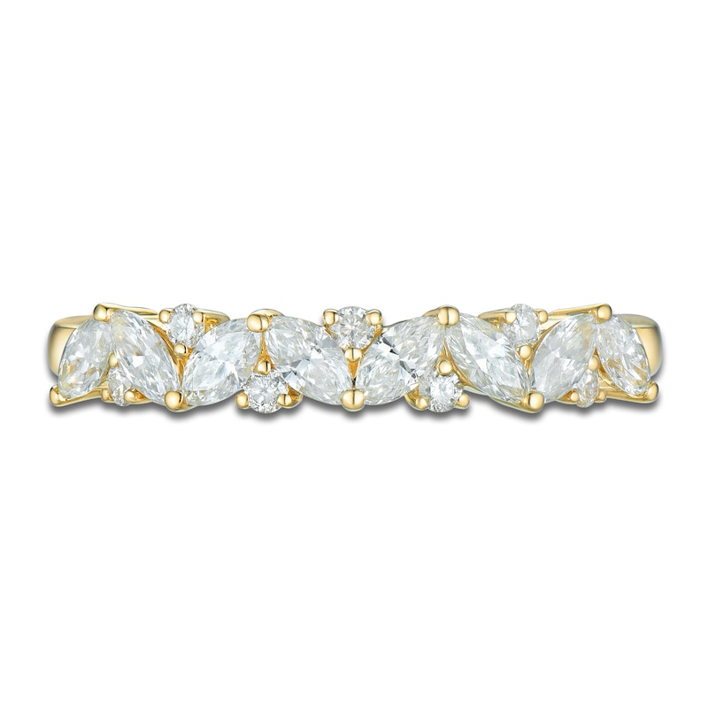 Main Image 3 of Marquise & Round-Cut Diamond Anniversary Band 5/8 ct tw 14K Yellow Gold