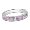 Thumbnail Image 1 of Kirk Kara Natural Pink Sapphire & Diamond Wedding Band 1/20 ct tw Platinum