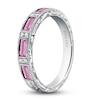 Thumbnail Image 2 of Kirk Kara Natural Pink Sapphire & Diamond Wedding Band 1/20 ct tw Platinum