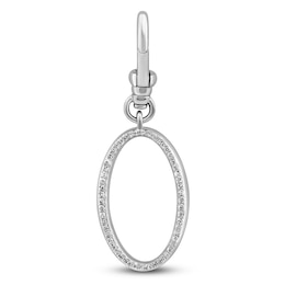 Charm'd by Lulu Frost Diamond Letter O Charm 1/10 ct tw Pavé Round 10K White Gold