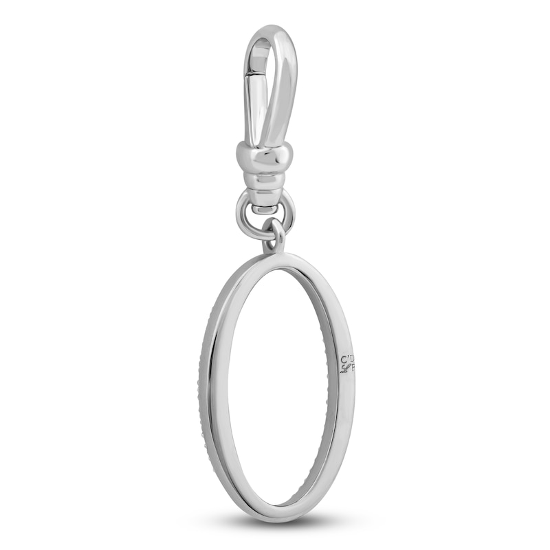 Main Image 2 of Charm'd by Lulu Frost Diamond Letter O Charm 1/10 ct tw Pavé Round 10K White Gold