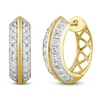 Thumbnail Image 1 of Men's Diamond Knife-Edge Two-Row Hoop Earrings 1 ct tw 10K Yellow Gold