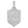 Thumbnail Image 1 of Men's Diamond Shield Charm 1-1/3 ct tw 10K Yellow Gold