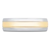 Thumbnail Image 3 of Men's Polished Wedding Band 6mm 14K Two-Tone Gold