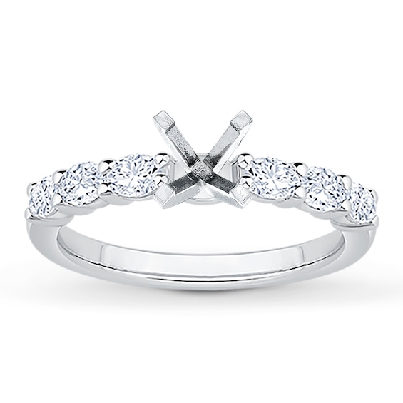 Chosen Certified Oval-Cut Diamond Engagement Ring Setting 1/2 ct tw 14K White Gold
