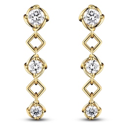 Matinee by A Link Diamond Graduated Abbracci Drop Earrings 1/2 ct tw 18K Yellow Gold