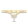 Thumbnail Image 3 of Certified Diamond Marquise & Round-Cut Contour Anniversary Ring 1/10 ct tw 14K Yellow Gold