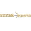 Thumbnail Image 3 of Men's Diamond Cross Miami Curb Chain Bracelet 1/10 ct tw 10K Yellow Gold 8.5"