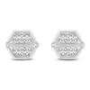 Thumbnail Image 1 of Men's Diamond Hexagon Stud Earrings 1/8 ct tw Stainless Steel
