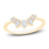 Thumbnail Image 1 of Pear, Marquise & Baguette-Cut Diamond Contour Ring 1/5 ct tw 14K Yellow Gold