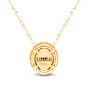 Thumbnail Image 3 of Kallati Oval-Cut Natural Blue Sapphire & Diamond Necklace 1/6 ct tw 14K Yellow Gold 18"