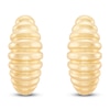 Thumbnail Image 1 of Scalloped Huggie Hoop Earrings 10K Yellow Gold
