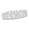 Thumbnail Image 1 of Certified Emerald-Cut Diamond Eternity Band 5-3/4 - 6-7/8 ct tw 14K Rose Gold
