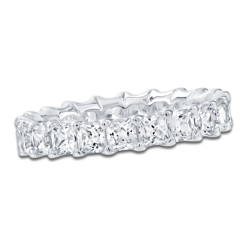 Main Image 1 of Certified Princess-Cut Diamond Eternity Band 3-3/8 - 4-1/3 ct tw 14K White Gold