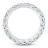 Thumbnail Image 2 of Certified Princess-Cut Diamond Eternity Band 3-3/8 - 4-1/3 ct tw 14K White Gold