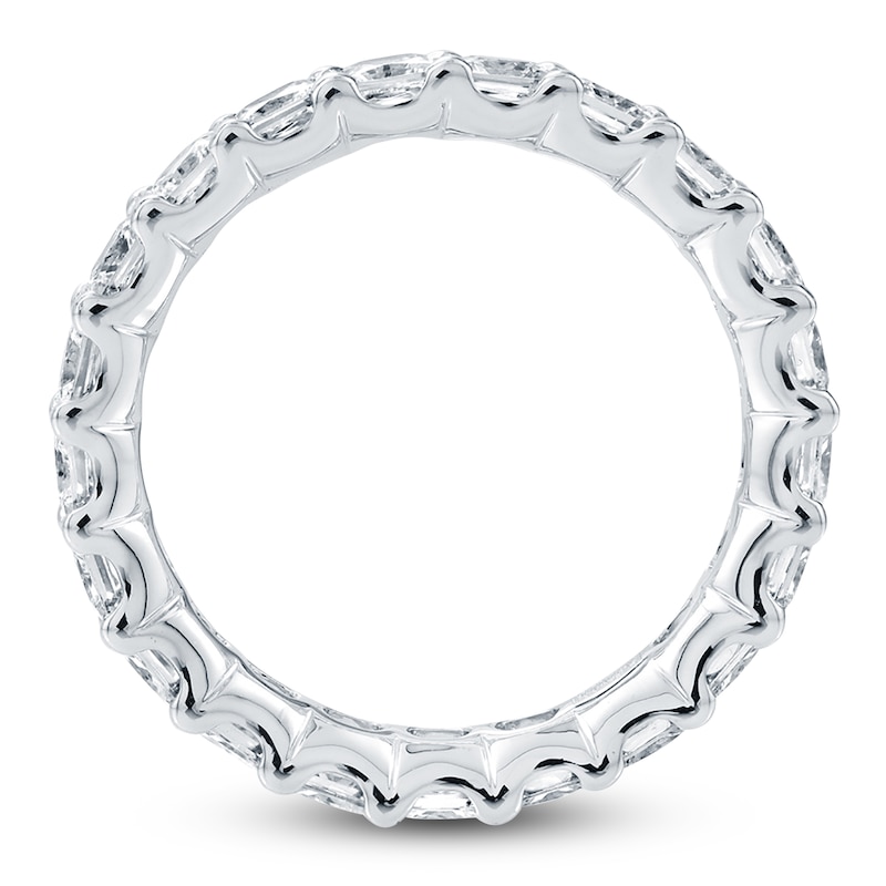 Main Image 2 of Certified Princess-Cut Diamond Eternity Band 3-3/8 - 4-1/3 ct tw 14K White Gold